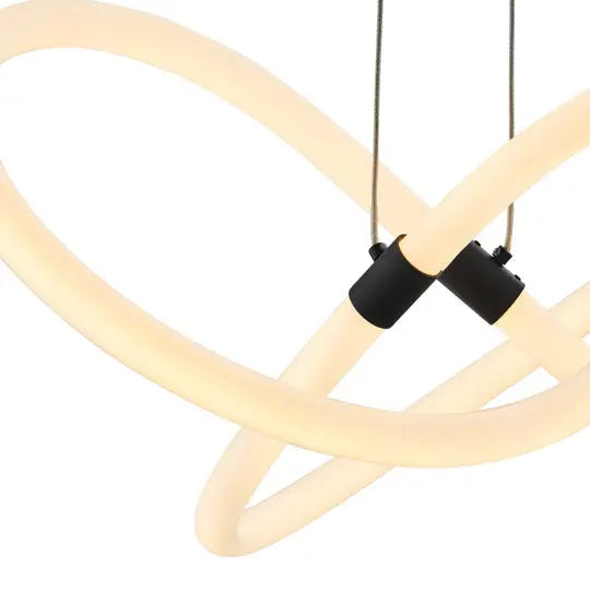 Daisy LED Adjustable Chandelier // Matte Black  Warm Home View