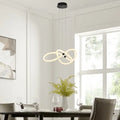 Daisy LED Adjustable Chandelier // Matte Black  Warm Home View