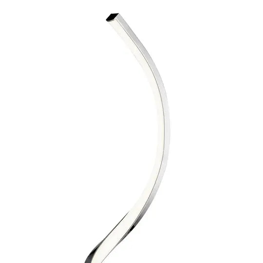 Modern Spiral Integrated LED Table Lamp, Chrome  Warm Home View