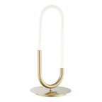 LED Single Clip Table Lamp // Sandy Gold  Warm Home View
