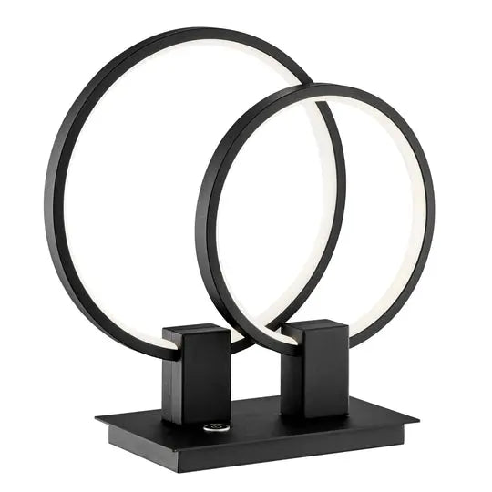 Hong Kong LED Short Table Lamp // Matte Black  Warm Home View