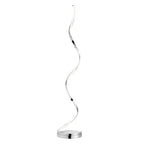 Modern Spiral LED 61" Chrome Floor Lamp // Dimmable Led Strip  Warm Home View
