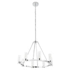 Victory 8 Light Chandelier //  Chrome  Warm Home View