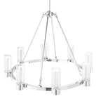 Victory 8 Light Chandelier //  Chrome  Warm Home View
