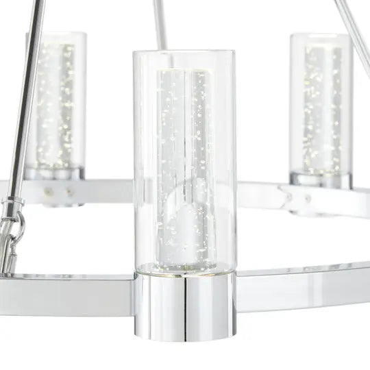 Victory 8 Light Chandelier //  Chrome  Warm Home View