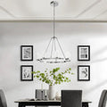 Victory 8 Light Chandelier //  Chrome  Warm Home View