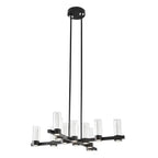 Victory 12 Light Chandelier //  Matte Black  Warm Home View