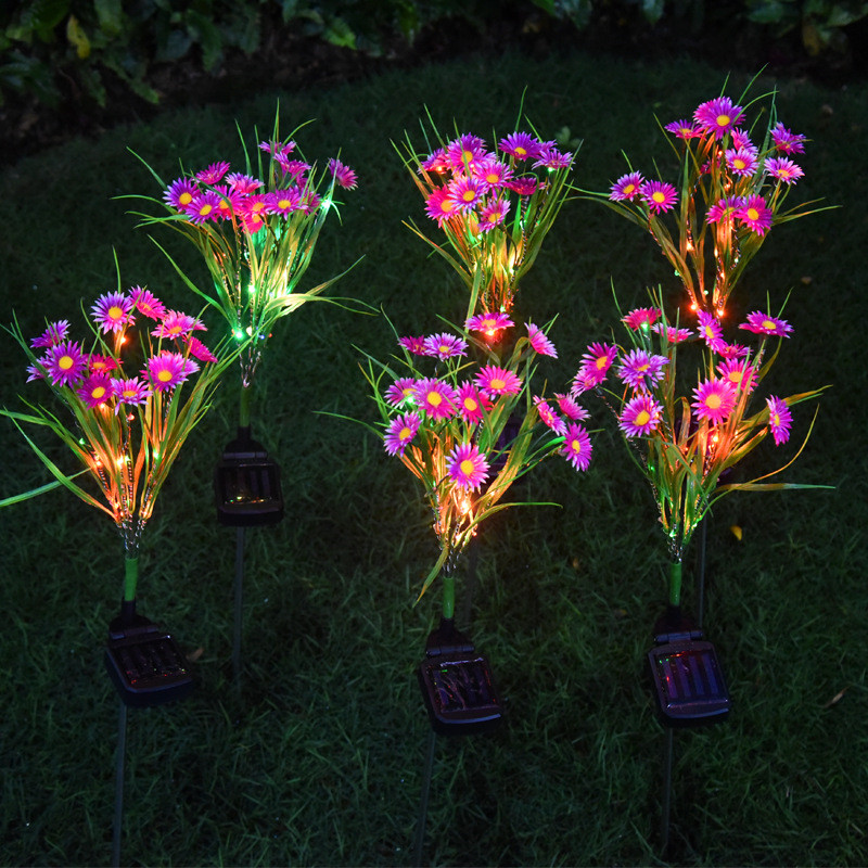 Solar Garden Stake Lights - LED Flower Waterproof, 1-Piece  Warm Home View