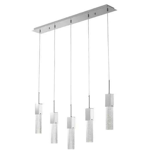 Sparkling Night Adjustable Crystal Chandelier // 5 Light  Warm Home View