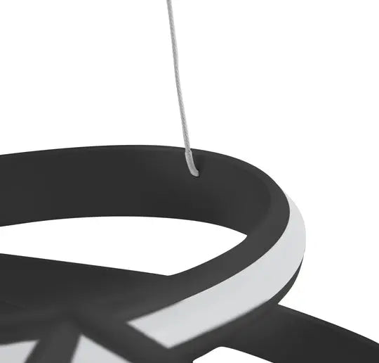 Oslo LED Adjustable Chandelier // Black  Warm Home View