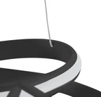 Oslo LED Adjustable Chandelier // Black  Warm Home View
