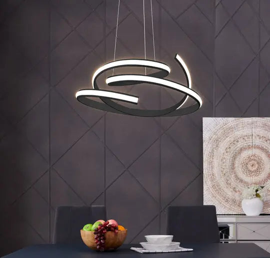 Oslo LED Adjustable Chandelier // Black  Warm Home View