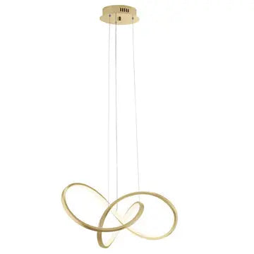 Knotted LED Dimmable Chandelier // Sandy Gold  Warm Home View