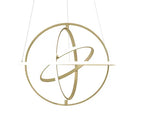 Oxford LED Adjustable Chandelier // Sandy Gold  Warm Home View