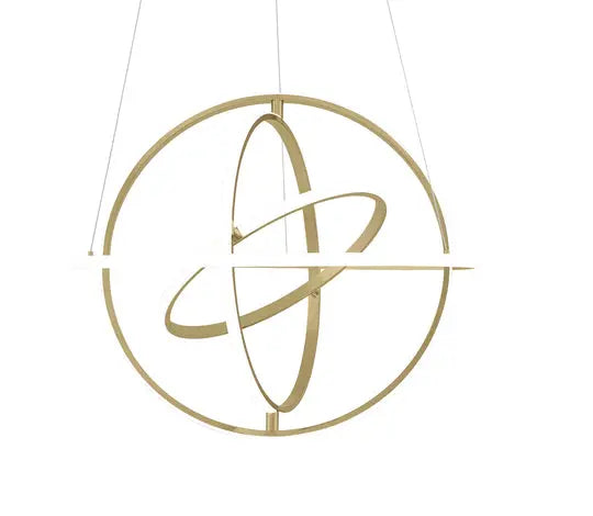 Oxford LED Adjustable Chandelier // Sandy Gold  Warm Home View