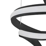 Hamburg LED Chandelier // Black  Warm Home View