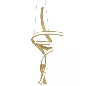 Hamburg LED Chandelier // Sandy Gold  Warm Home View