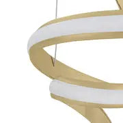 Hamburg LED Chandelier // Sandy Gold  Warm Home View