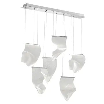 Acrylic Lace 6 Light Chandelier // Chrome  Warm Home View