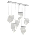 Acrylic Lace 6 Light Chandelier // Chrome  Warm Home View