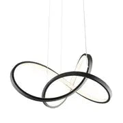 Knotted LED Dimmable Chandelier // Black  Warm Home View
