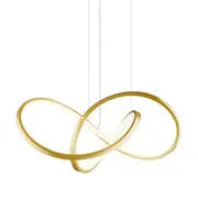 Knotted LED Dimmable Chandelier // Sandy Gold  Warm Home View