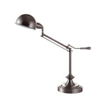 Silver Metal Swing Arm Table Lamp  Warm Home View