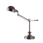 Silver Metal Swing Arm Table Lamp  Warm Home View