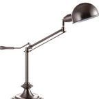 Silver Metal Swing Arm Table Lamp  Warm Home View