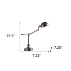 Silver Metal Swing Arm Table Lamp  Warm Home View