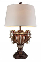 Tall Bronze Urn Shaped Table Lamp  Warm Home View