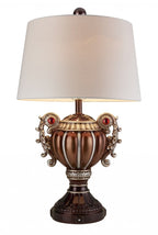 Tall Bronze Urn Shaped Table Lamp  Warm Home View