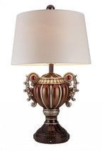 Tall Bronze Urn Shaped Table Lamp  Warm Home View