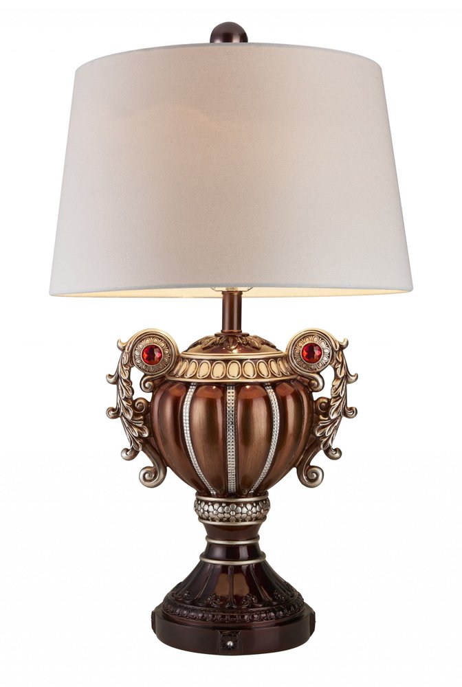Tall Bronze Urn Shaped Table Lamp  Warm Home View