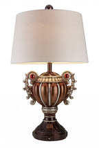 Tall Bronze Urn Shaped Table Lamp  Warm Home View