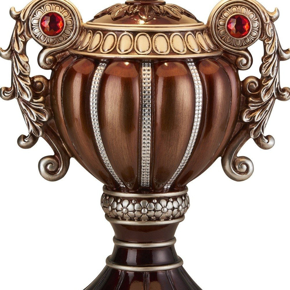 Tall Bronze Urn Shaped Table Lamp  Warm Home View