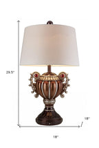Tall Bronze Urn Shaped Table Lamp  Warm Home View