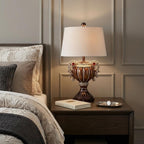 Tall Bronze Urn Shaped Table Lamp  Warm Home View