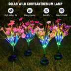Solar Garden Stake Lights - LED Flower Waterproof, 1-Piece  Warm Home View