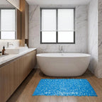 35" Blue Spa Pebbles Non Slip Bathtub Mat  Warm Home View