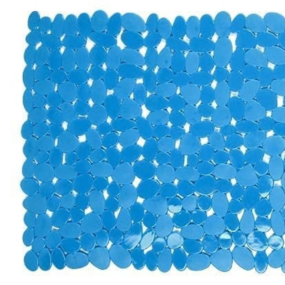35" Blue Spa Pebbles Non Slip Bathtub Mat  Warm Home View