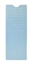 40" Light Blue Geometric Tiles Non Slip Bathtub Mat  Warm Home View