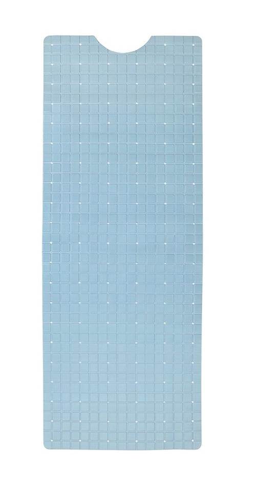 40" Light Blue Geometric Tiles Non Slip Bathtub Mat  Warm Home View