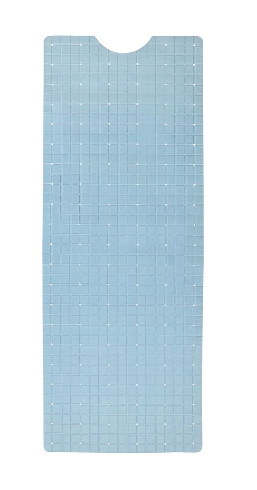 40" Light Blue Geometric Tiles Non Slip Bathtub Mat  Warm Home View