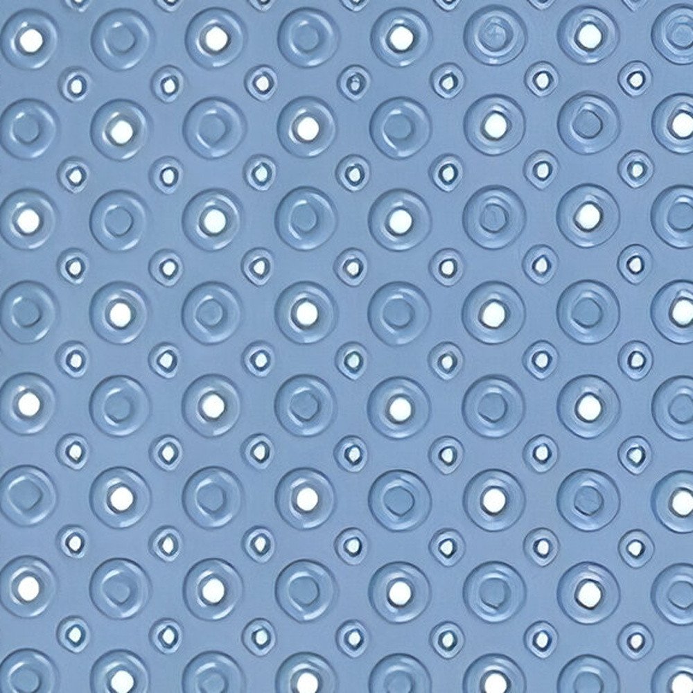 40" Blue Bubbles Non Slip Bathtub Mat  Warm Home View