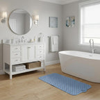 40" Blue Bubbles Non Slip Bathtub Mat  Warm Home View