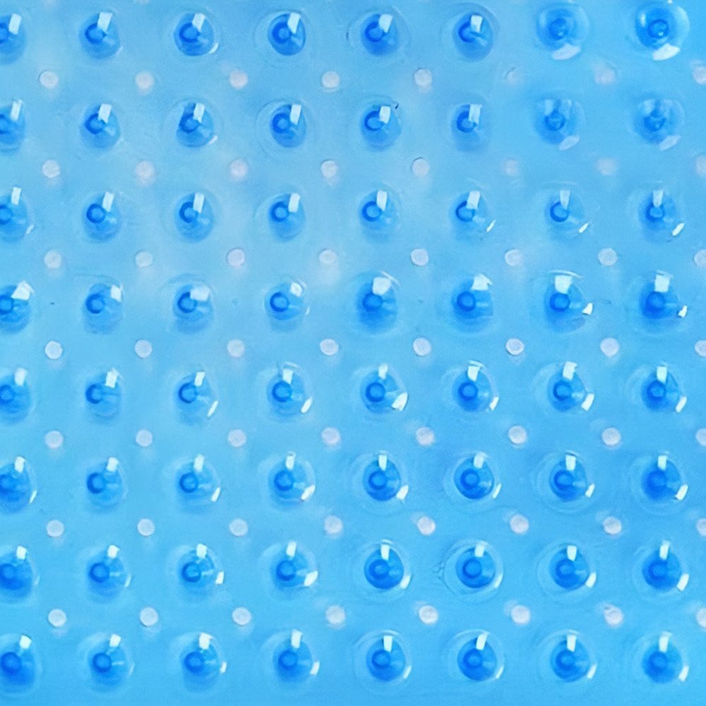 40" Translucent Blue Bubbles Non Slip Bathtub Mat  Warm Home View