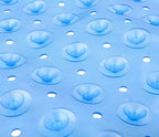 40" Translucent Blue Bubbles Non Slip Bathtub Mat  Warm Home View