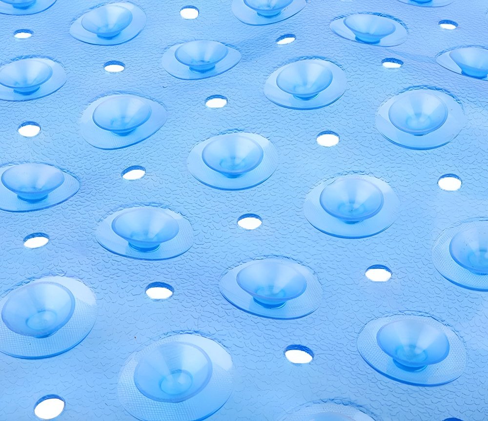40" Translucent Blue Bubbles Non Slip Bathtub Mat  Warm Home View