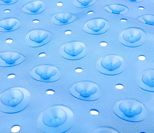 40" Translucent Blue Bubbles Non Slip Bathtub Mat  Warm Home View